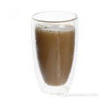 कॉफी के लिए 300 मिलीलीटर हस्तनिर्मित डबल वॉल ग्लास कप